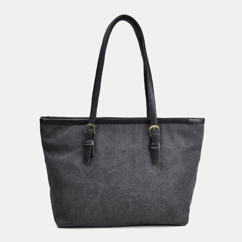 Damen Canvas Ethno Stil Bestickt Blumen Große Kapazität Handtasche Schultertasche Tote