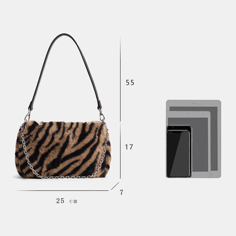 Damen Fühlten Sich Weich Beiläufige Mode Leopard Muster Unterarm Mini Allgleiches Handtaschen Umhängetasche