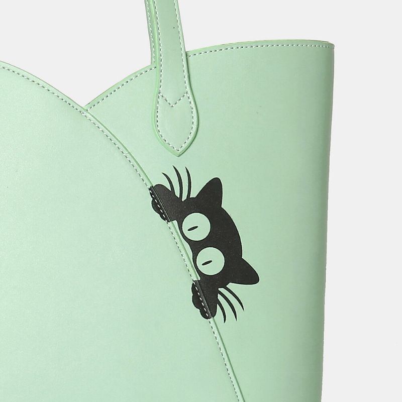 Damen Katzen Muster Multifunktions Umhängetasche Handtasche