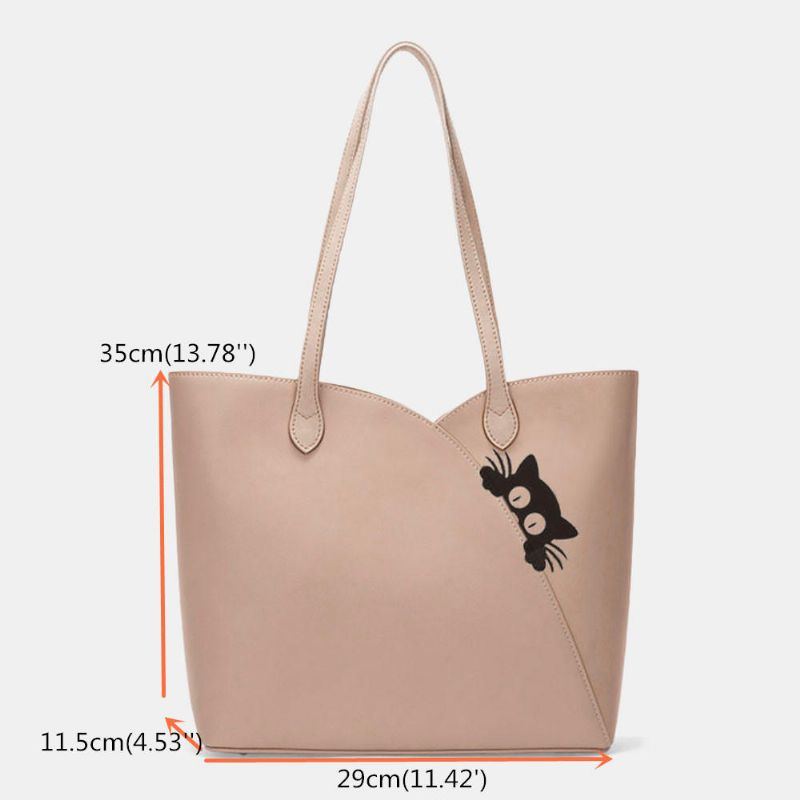 Damen Katzen Muster Multifunktions Umhängetasche Handtasche