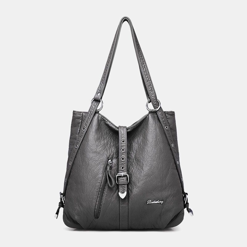 Damen Kunstleder Große Kapazität Reisen Outdoor Arbeiten Multi Trage Umhängetasche Handtasche Rucksack