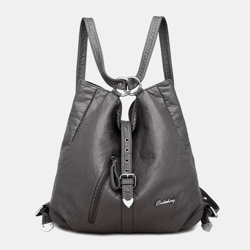 Damen Kunstleder Große Kapazität Reisen Outdoor Arbeiten Multi Trage Umhängetasche Handtasche Rucksack