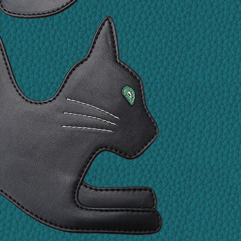 Damen Mode Schönheit Kunstleder Große Kapazität Handtasche Umhängetasche Umhängetasche Katze Tasche