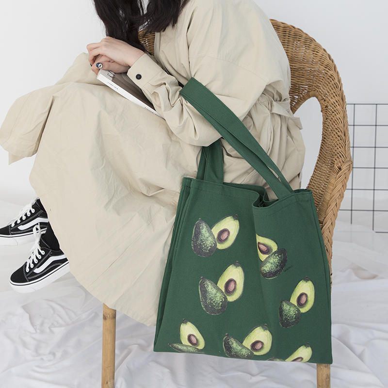 Damen Nette Reizende Avocado Gedruckte Handtaschen Umhängetasche