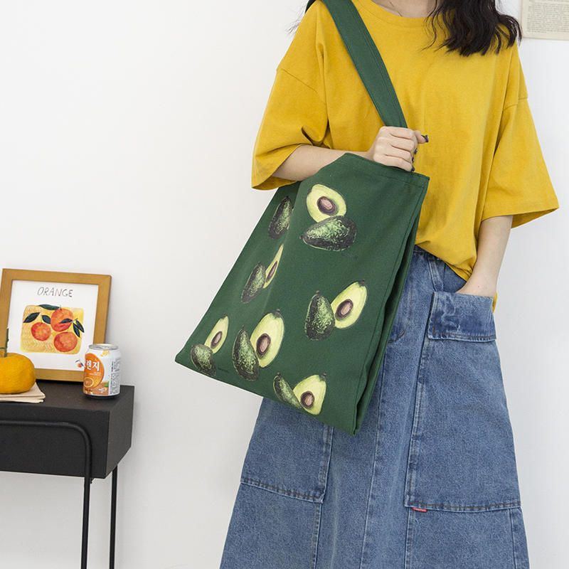 Damen Nette Reizende Avocado Gedruckte Handtaschen Umhängetasche