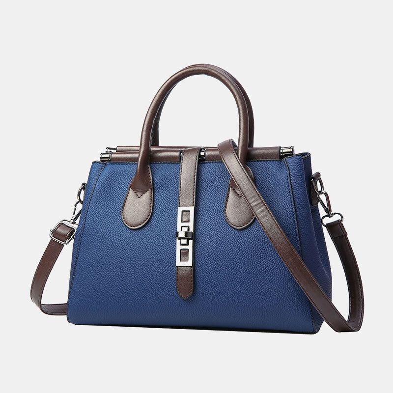 Damen Pu Leder Mode Lässig Mittlere Kapazität Einfarbig Multi Carry Handtasche Umhängetasche Umhängetasche