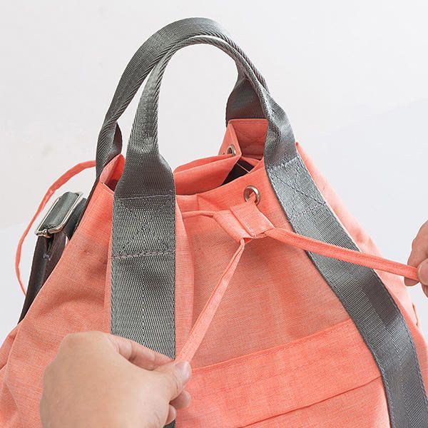 Damen Wasserdichte Große Kapazität Kordelzug Reise Handtasche Seesack Rucksack