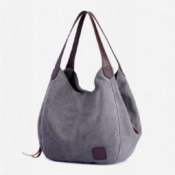 Herren Damen Vintage Damen Große Canvas Handtasche Reise Umhängetasche Casual Tote