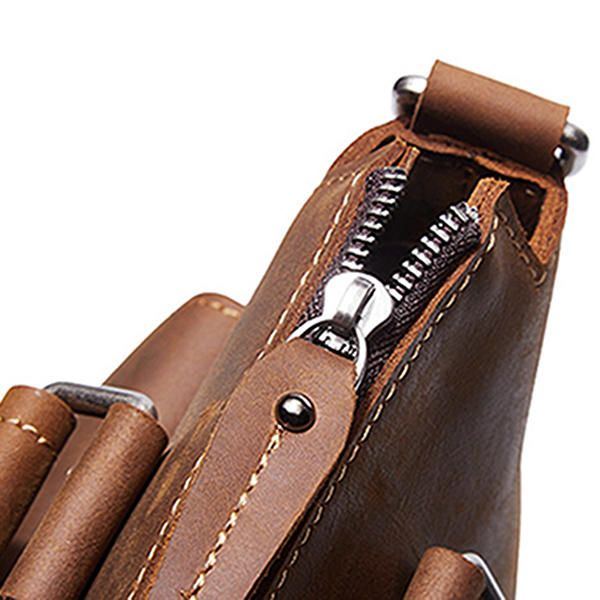 Herren Echtes Leder Retro Handtasche Umhängetasche Casual Business Umhängetasche Aktentasche