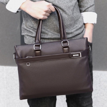 Herren Kunstleder Business 15.6 Zoll Laptoptasche Aktentasche Handtasche Umhängetasche