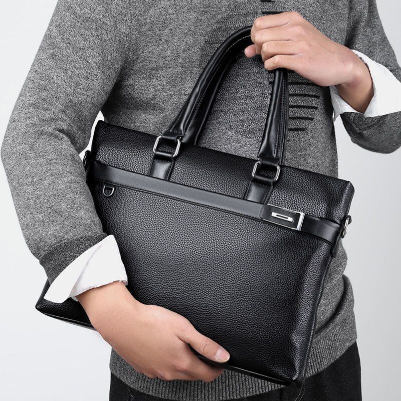 Herren Kunstleder Business 15.6 Zoll Laptoptasche Aktentasche Handtasche Umhängetasche