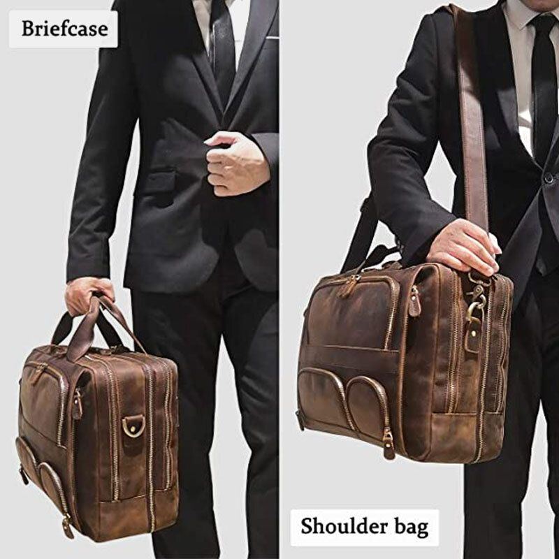 Herren Multifunktions Multi Pocket Wasserdicht 15.6 Zoll Laptoptasche Aktentasche Business Handtasche Umhängetasche Lehrertasche