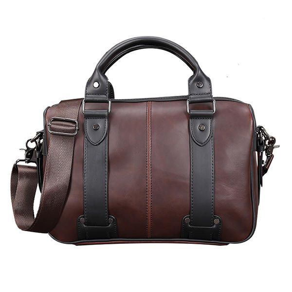 Herren Retro Pu Leder Handtasche Business Umhängetasche