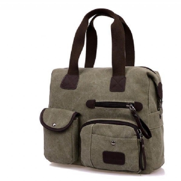 Herren Damen Vintage Canvas Tasche Schulter Messenger Handtasche