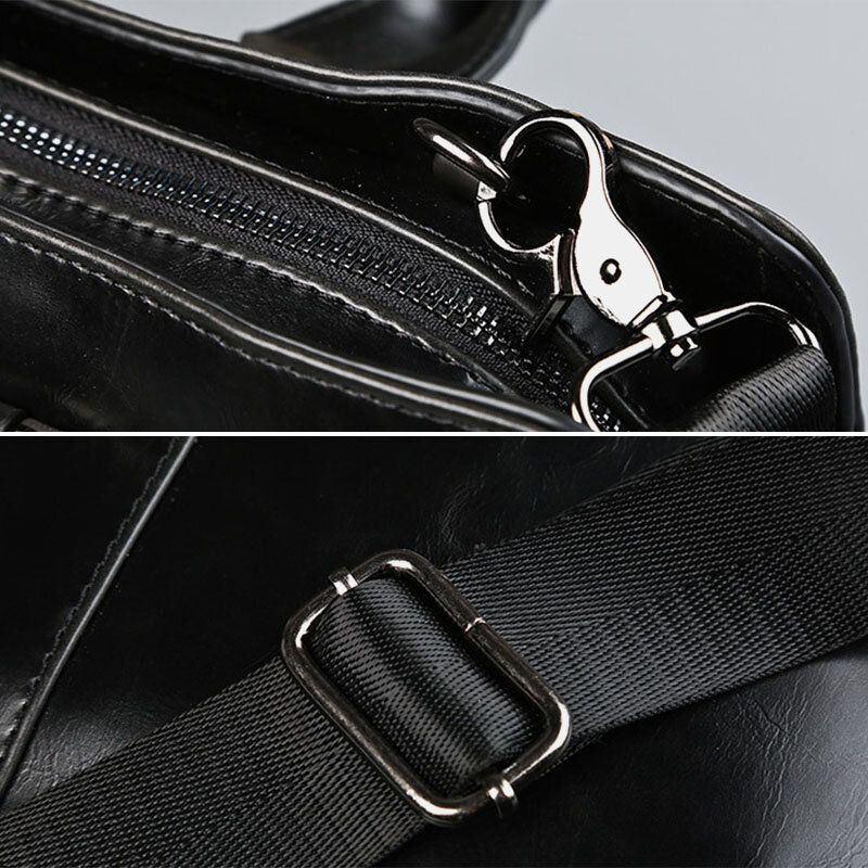 Herren Retro Pu Leder Große Kapazität Handtasche Aktentasche Lehrertasche Arbeitstasche