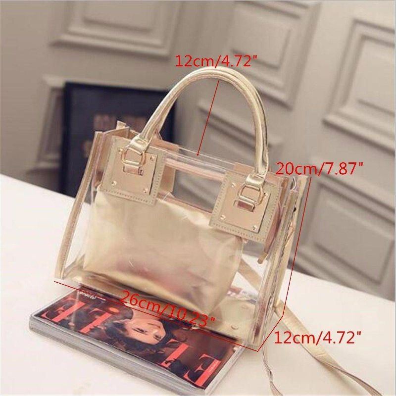 Transparente Gelly Crystal Tasche Für Damen Promi Tasche Sand Strandtasche Schulter Handtasche