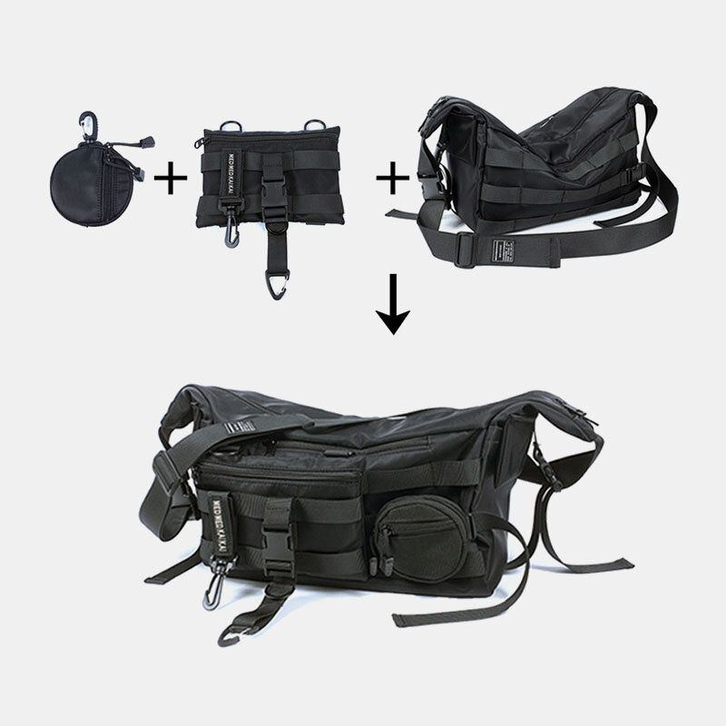 3 Stück Herren Nylon Knödel Form Drei In Eins Coole Stilvolle Sport Hippie Tasche Umhängetasche Umhängetasche Hobo Tasche