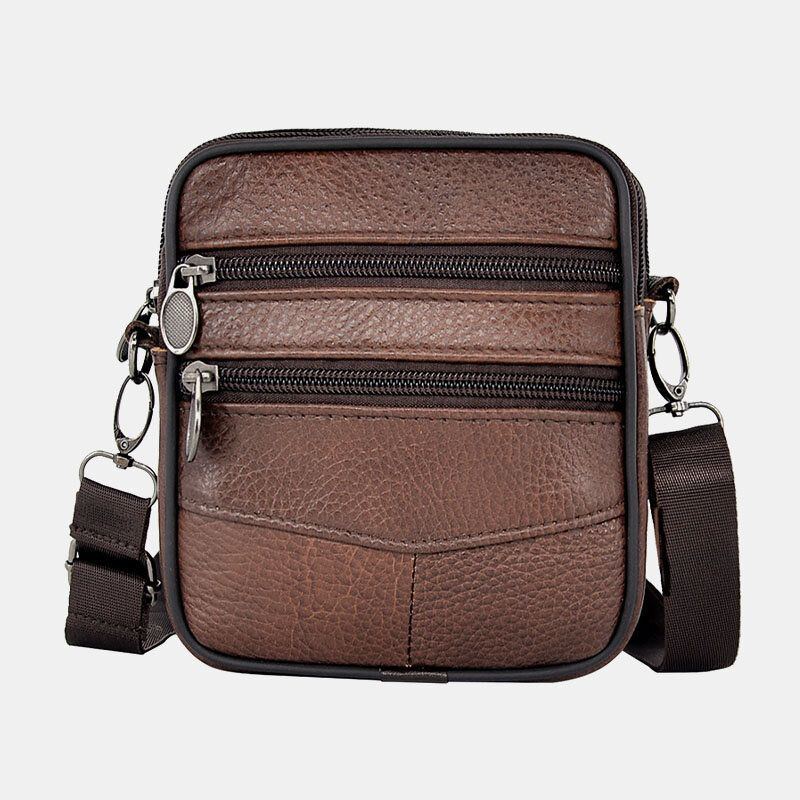 Business Crossbody Tasche Mit Großem Fassungsvermögen Aus Echtem Leder Für Herren