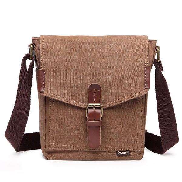 Canvas Freizeit Umhängetasche Messenger Bag Für Herren