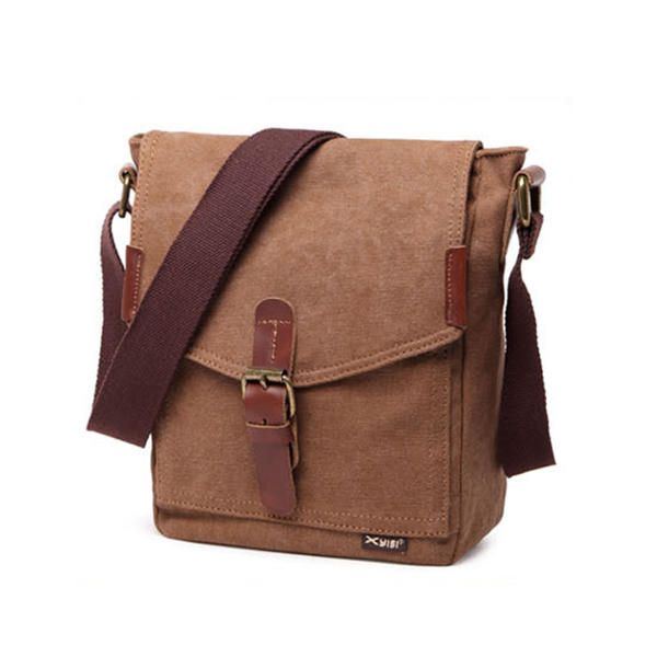 Canvas Freizeit Umhängetasche Messenger Bag Für Herren