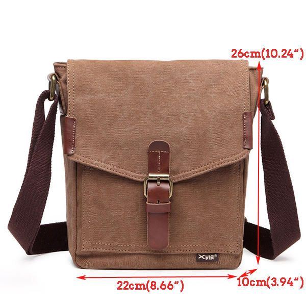 Canvas Freizeit Umhängetasche Messenger Bag Für Herren