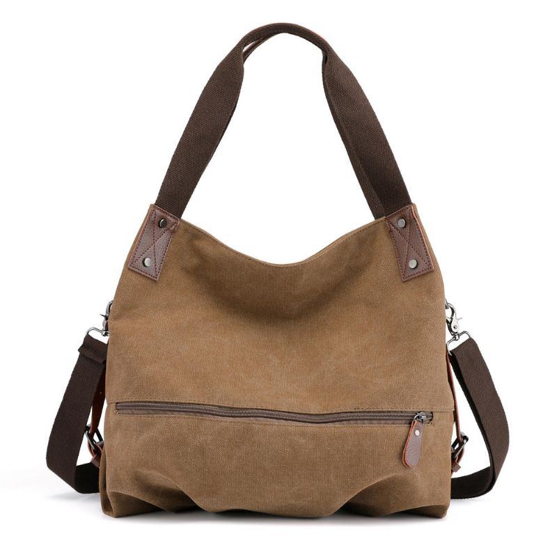 Damen Canvas Tote Handtasche Minimalistische Mode Sommer Einkaufstasche Schulter Umhängetasche