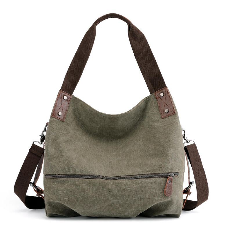 Damen Canvas Tote Handtasche Minimalistische Mode Sommer Einkaufstasche Schulter Umhängetasche