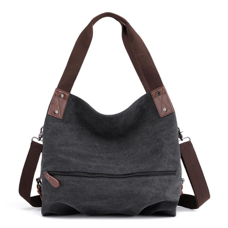 Damen Canvas Tote Handtasche Minimalistische Mode Sommer Einkaufstasche Schulter Umhängetasche