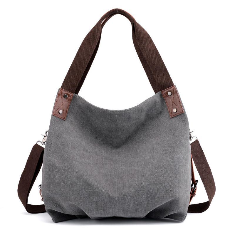 Damen Canvas Tote Handtasche Minimalistische Mode Sommer Einkaufstasche Schulter Umhängetasche