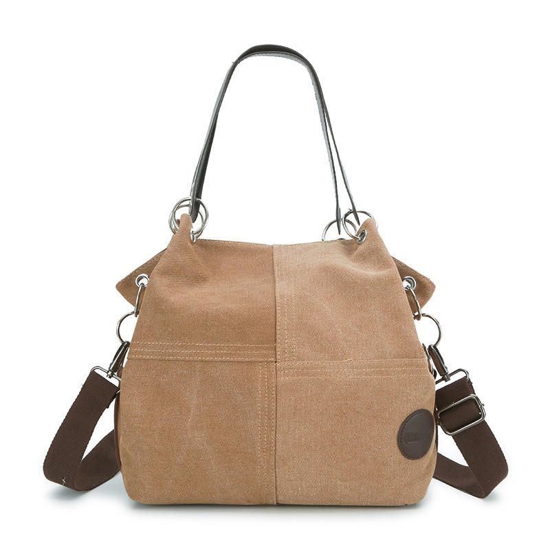 Damen Casual Canvas Multi Carry Handtasche Umhängetasche