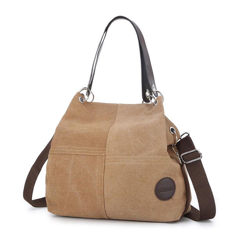 Damen Casual Canvas Multi Carry Handtasche Umhängetasche