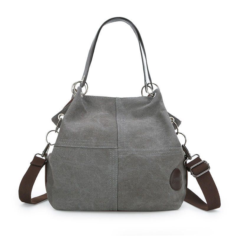 Damen Casual Canvas Multi Carry Handtasche Umhängetasche