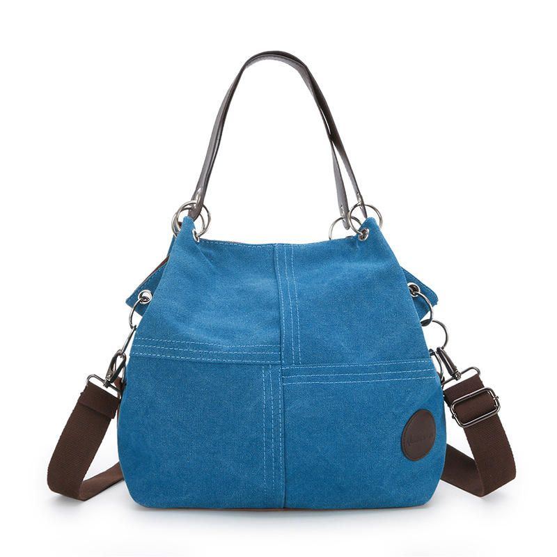 Damen Casual Canvas Multi Carry Handtasche Umhängetasche