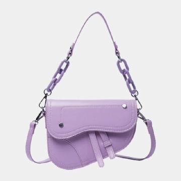 Damen Ketten Haspe Saddle Bag Umhängetasche Umhängetasche