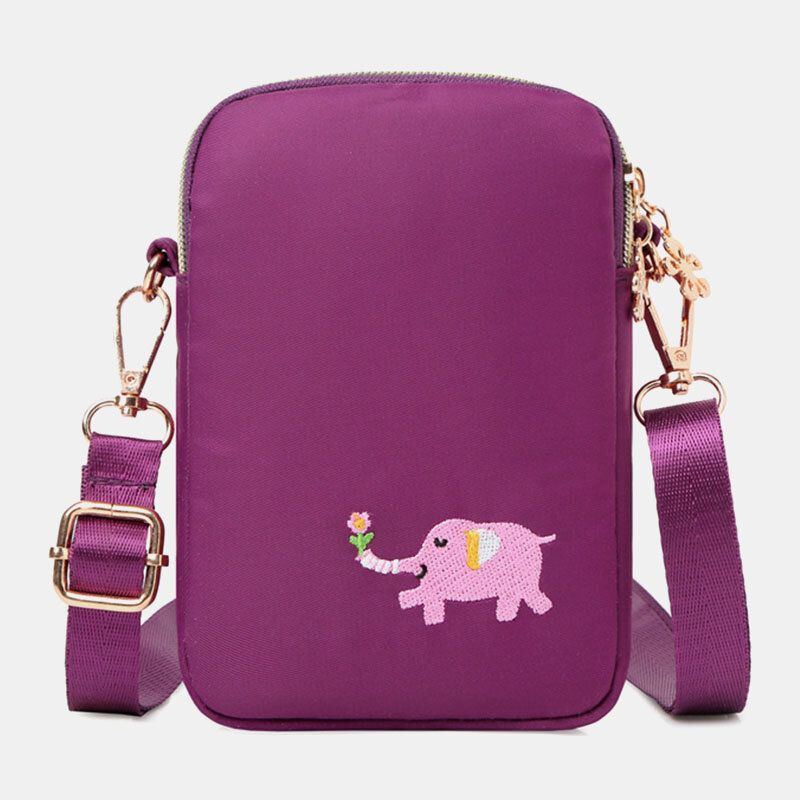 Damen Mini Elefant Muster Multifunktionale Umhängetasche Umhängetasche Handytasche