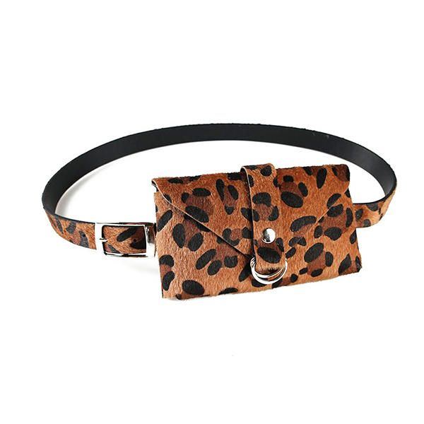 Damen Plüsch Gürteltasche Mit Leopardenmuster Handytasche Brusttasche