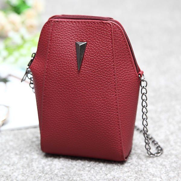 Damen Damen Pu Krokodilmuster Kettentasche Handytasche Clutch Bag Umhängetasche