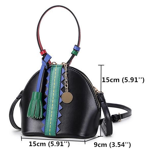 Damen Retro Mini Umhängetasche Quaste Handtasche