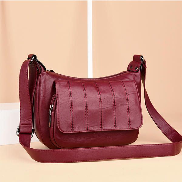 Damen Soft Leather Freizeit Umhängetaschen Messenger Bags