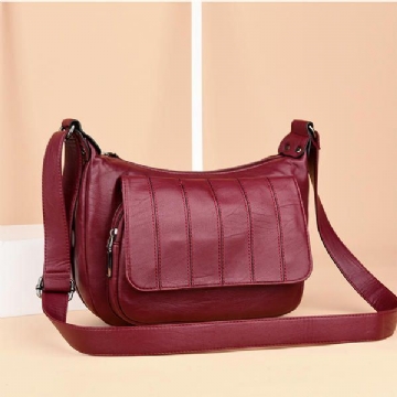 Damen Soft Leather Freizeit Umhängetaschen Messenger Bags