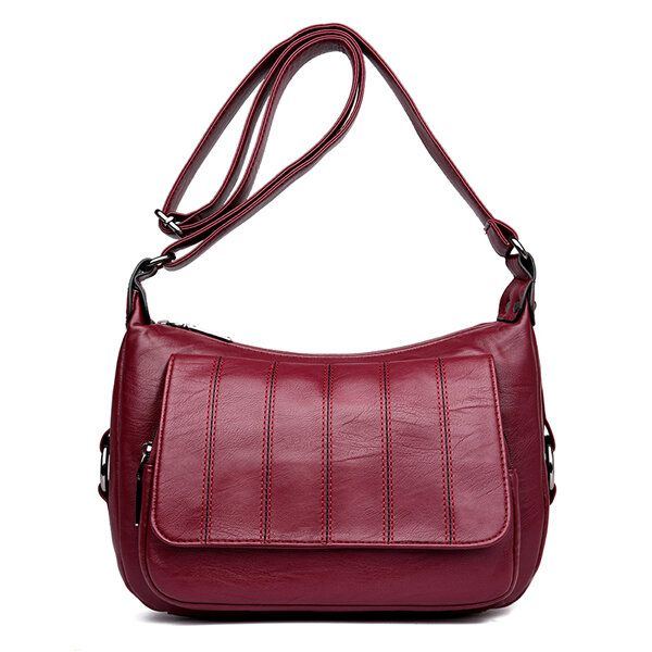 Damen Soft Leather Freizeit Umhängetaschen Messenger Bags