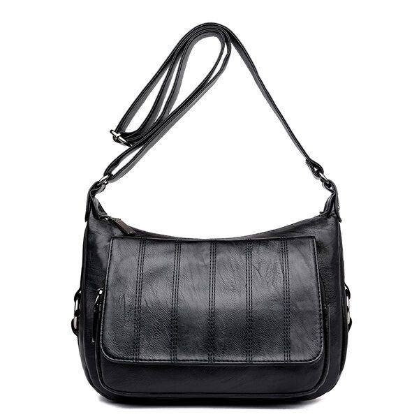 Damen Soft Leather Freizeit Umhängetaschen Messenger Bags