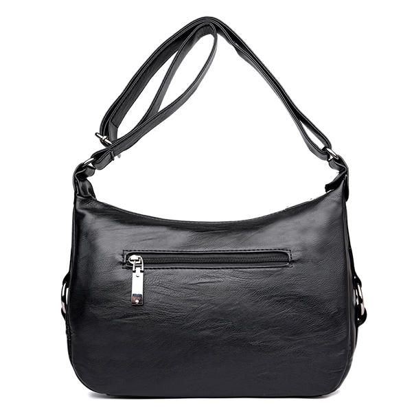 Damen Soft Leather Freizeit Umhängetaschen Messenger Bags