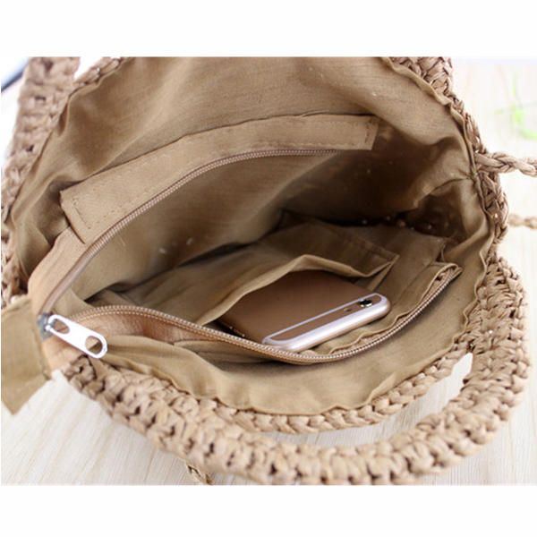 Damen Straw Canteen Light Umhängetasche Handytasche Strandtaschen