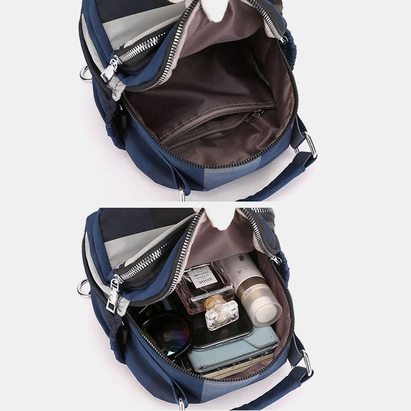 Fashion Canvas Multifunktionaler Leichter Rucksack Umhängetasche Umhängetasche Für Damen