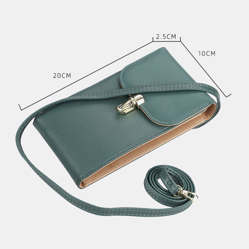 Damen 4 Kartenfächer 6.5 Zoll Handyhalter Solide Lässige Handytasche Brieftasche