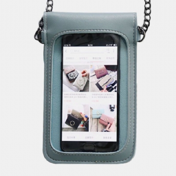 Damen 6.3 Zoll Touchscreen Kette Casual Handytasche Umhängetasche Umhängetasche