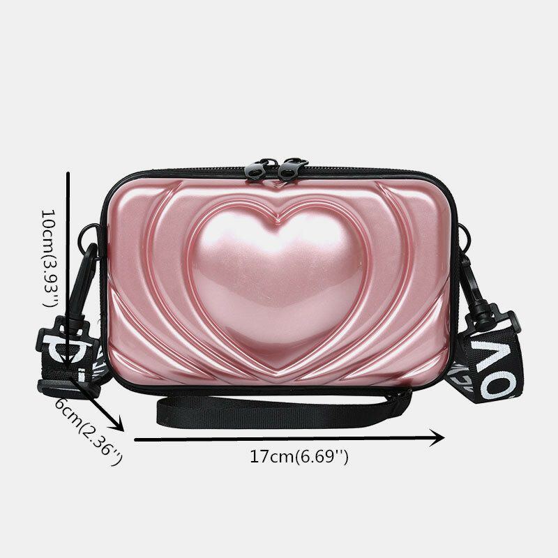 Damen 6.5 Zoll Love Solid Trunk Phone Bag Umhängetasche