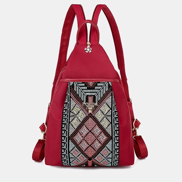 Damen Art Und Weiseelefant Muster Stickerei Niedlicher Kasten Beutel Rucksack