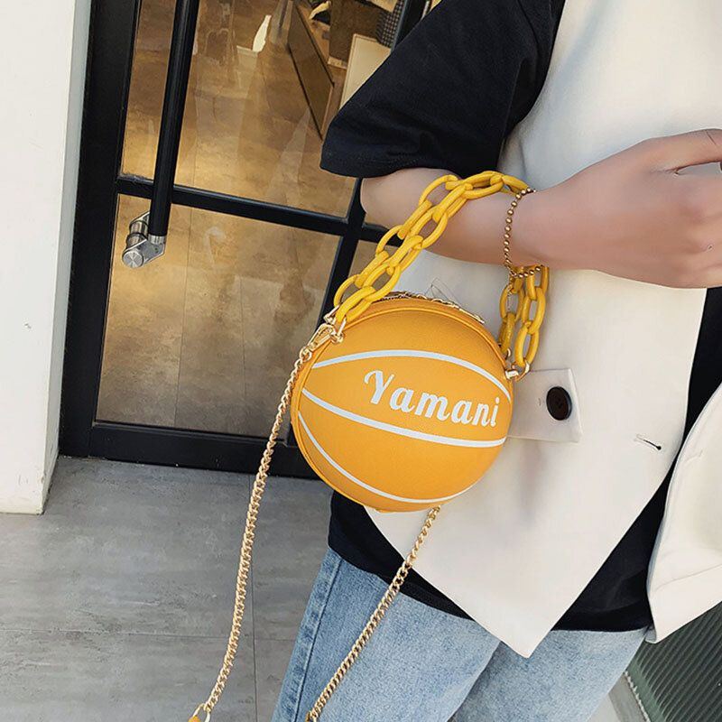 Damen Basketball Fußball Ketten Handtasche Umhängetasche Umhängetasche